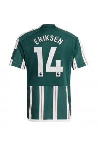 Manchester United Christian Eriksen #14 Jalkapallovaatteet Vieraspaita 2023-24 Lyhythihainen